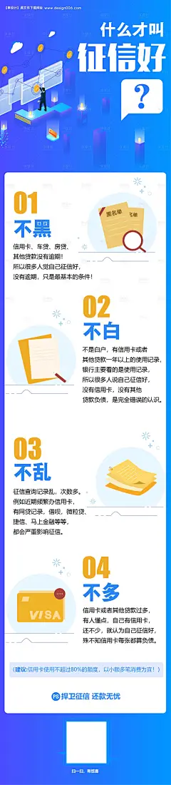 金融征信插画海报长图--源文件下载
