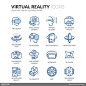 VR眼镜按钮图标设计矢量素材