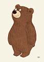 Bear by Greg Abbott #水彩# #小清新#