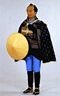 江户时代 带着雨具的出远门打扮的市民
