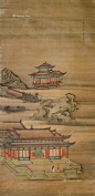 袁江——《汉宫秋月》【乙酉秋月】人物山水楼阁 立轴欣赏  |  
清|袁江(1662-1735)字文涛，号岫泉。江都(今江苏扬州)人。是中国绘画史上有影响清代画家，宫廷画家，专攻山水楼阁界画。楼阁工整山水当时以袁江最有名,其侄子袁耀同齐名。擅画山水、楼台、师法宋人。山水画主学宋代闫次平，画石多鬼皴，楼阁主学郭忠恕，画艺从师仇英。
