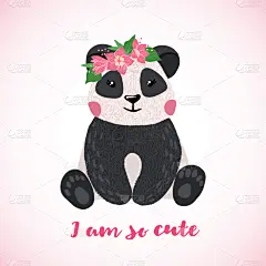 可爱的,熊猫,贺卡,动物手,时尚,泰迪熊,野生动物,哺乳纲,绘制,问候