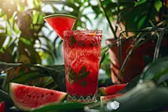 夏季冰镇西瓜饮品
