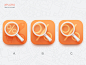 Xploro icon concepts icon ios7 xploro magnifier map search discount deal orange scout apple iphone