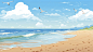 240806 海边沙滩插画 (7)
