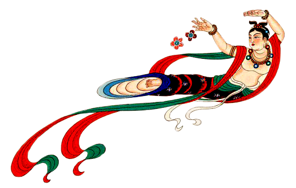 在线等敦煌壁画 飞天 图案,要大图,png或者tig fig格式的,所以抠图的时候要抠好点