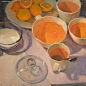 #色彩# 来自美国的油画家Carol Marine，将生活中经常见到的静物用自己的方式诠释出来。