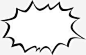 黑白漫画对话框图片免抠png素材_新图网ixintu.com