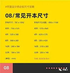 常见开本尺寸