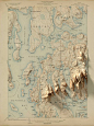 digital shadows on vintage maps trick our eyes into learning the landscape