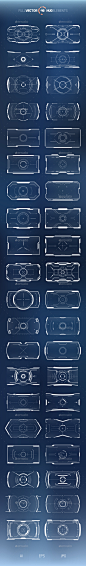 40 Hi-tech HUD Elements - Miscellaneous Vectors