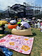 音乐节嘬可爱的野餐垫了吧❗️保持开心