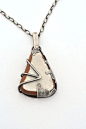 Sterling Silver Necklace with White Beach Pottery by ErinAustin: 