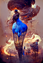 AI绘画作品-蓝色火焰(0)_2