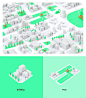 ux interaction map trail walk c4d app green GUI motion