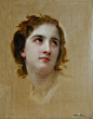 威廉·阿道夫·布格罗(William-Adolphe Bouguereau)高清作品《一个年轻女子的素描》