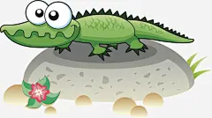 手绘鳄鱼矢量图免抠素材_新图网 https://ixintu.com 创意 可爱 彩色图 手绘图 简单 鳄鱼 矢量图