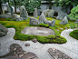 Named for the landscape designer Mirei Shigemori, the Garden Museum in Kyoto has two platforms for hosting tea ceremonies.  Note the rocks.: 