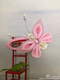 一位妈妈定制的粉色蝴蝶，粉粉的公主梦@时尚发饰DIY @中国创意市集 @摆-创意市集