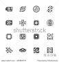 Simple Set of Electronics Related Vector Icons. Contains such icons as circuit, processor, micro-scheme and more.