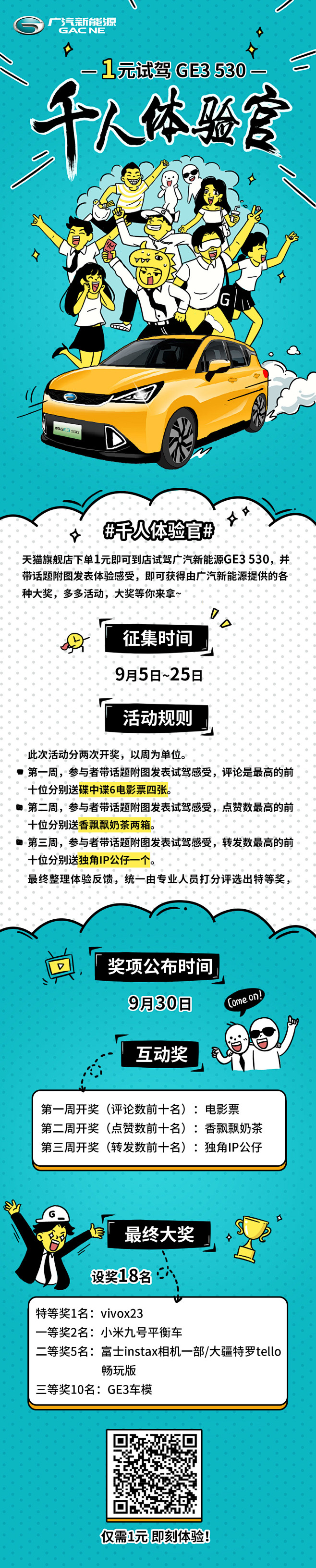 千人体验官  漫画海报   线上长图排版