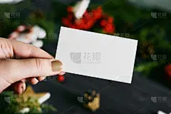 空白的,名片,新年,动物手,羊毛帽,水平画幅,圣诞树,组物体,乡村风格