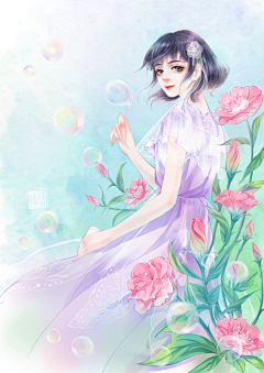 随风淋听采集到插画