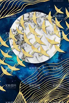 发财树 玄关 山水画 艺术画   - 源文件下载【酷图网】发财树,玄关,山水画,艺术画,装饰画,麋鹿