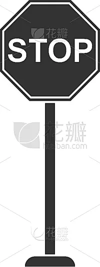 分离着色,交通,计算机图标,停止标志,形状,八边形,轮廓,前面,概念,危险