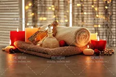 gq292圣诞香薰蜡烛spa气氛围海报banner背景高清摄影网站图片素材-淘宝网