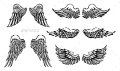 手绘的翅膀——纹身矢量Hand-Drawn Wings - Tattoos Vectors侵略,动物,自行车,摩托车,鸟,黑色,椭圆形轮廓,装饰,装饰,脏,画画,鹰,元素,象征,羽毛,羊群,飞,自由,鹰,传令官的,徽章,标签,补丁,装腔作势,幻灯片,车,船,象征,矢量,翼 aggression, animals, bike, biker, bird, black, cartouche, decor, decorative, dirty, drawing, eagle, element, emblem, f
