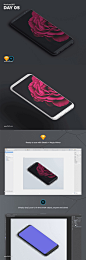 Sketch＆Photoshop 4K的三星S8透视样机，Mockups365：第5天_样机_乐分享素材网_psd素材_平面素材_png素材_免费素材_素材共享平台