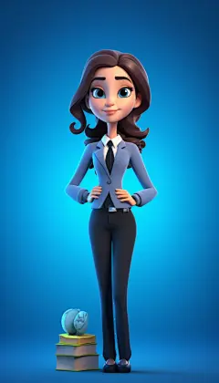 商务人士职业领导女性人物模型