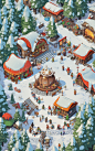 玩雪场景素材图片