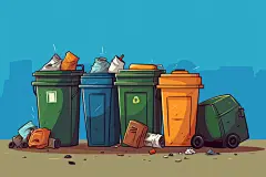 垃圾分类环境保护环保插画