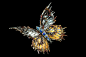 “Forever Dancing” Butterfly brooch by Wallace Chan – Opal, crystal and fancy coloured diamonds