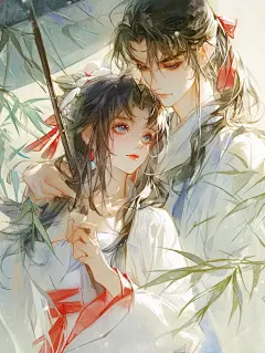 壁纸：古风情侣 - 小红书