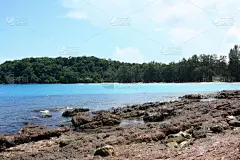 海滩,海洋,水,天空,度假胜地,水平画幅,沙子,无人,夏天,户外