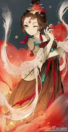 八岁的相府小姐苏婉之啃着鸡腿逛御花园时遇见了十一岁的齐王姬恪。 苏婉之亮晶晶的大眼睛里直冒“红心”，“你……是人是仙？怎么长得这么好看？！” 姬恪轻轻微笑，“我叫姬恪，是人。”#古风的那些事儿##古风壁纸##手机壁纸# ​​​​