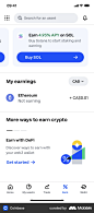 Coinbase Earn screen