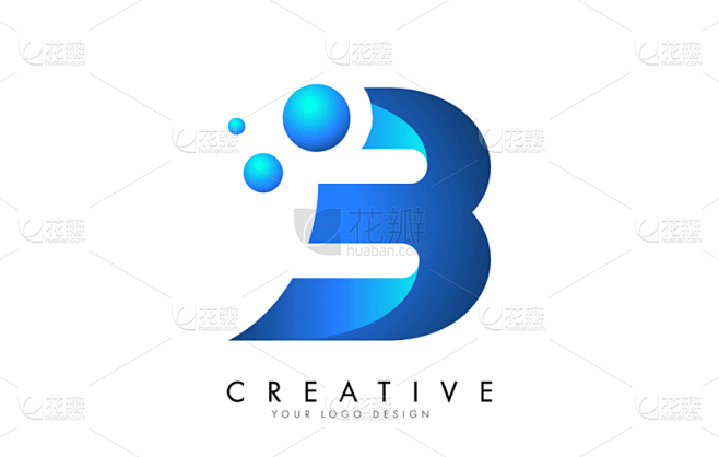 b letter logo design...