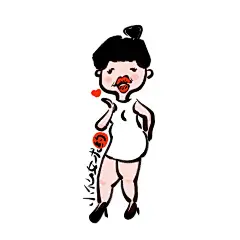 大红唇插画，女人，女神，女士，都是女啊