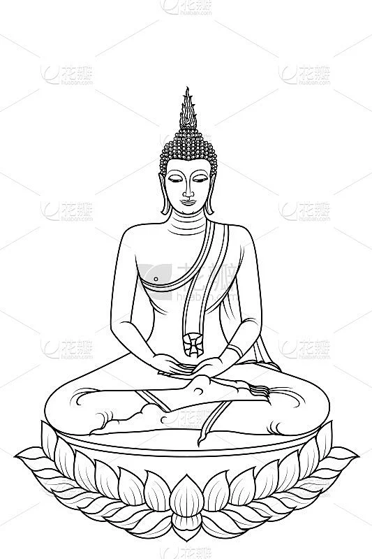 The Meditating Buddha (Pang Samati)素材-花瓣网