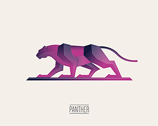 豹子猎豹动物狮子老虎猛兽雕塑紫色商标设计图标图形标志logo国外外国