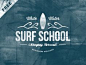 Free logo templates by Ian Barnard - Surf-School-Logo-Vintage
