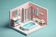 CI效果图3D室内设计装修透视图模型