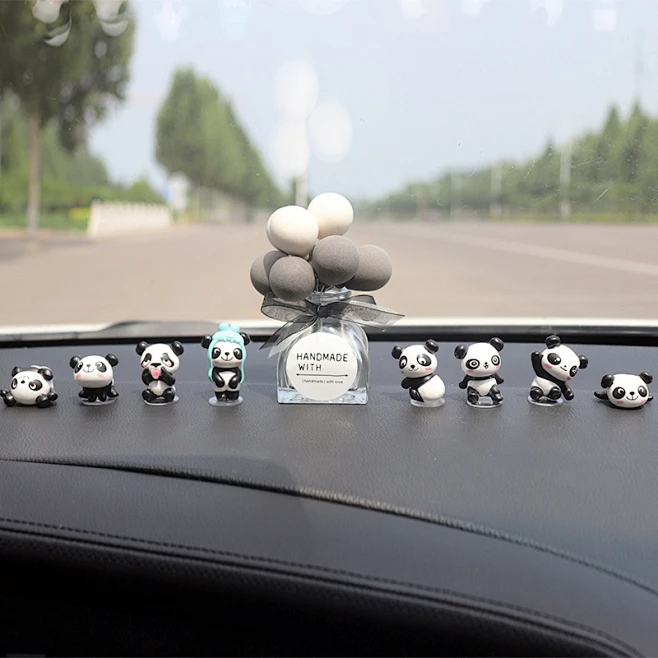 创意车内饰品摆件女高档可爱汽车中控台车载玩偶卡通小熊猫摆设-淘宝网