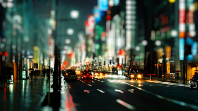 blurred bokeh cars c...