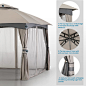 Amazon.com : MASTERCANOPY Outdoor Patio Gazebo for Garden with Upgrade Steel Frame and Netting Walls (10x10,Gray) : Patio, Lawn & Garden