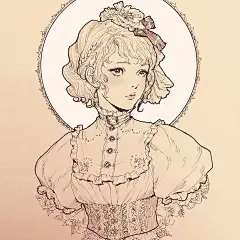 新西兰画师：Jasmin Darnell（洛丽塔，巴洛克哥特式 着装的女性，线条复古优雅） - 哔哩哔哩